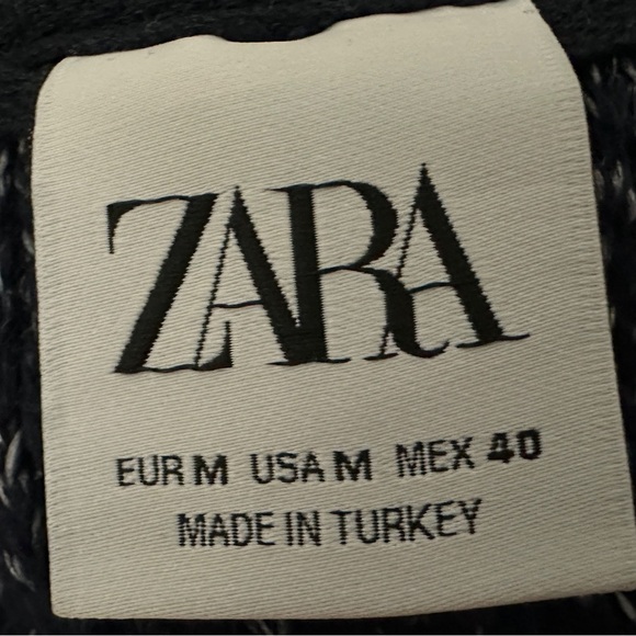 294 ZARA | EUC Turkey Women’s Blue Open Front Knit Cardigan Sweater (size M) - Picture 8 of 12